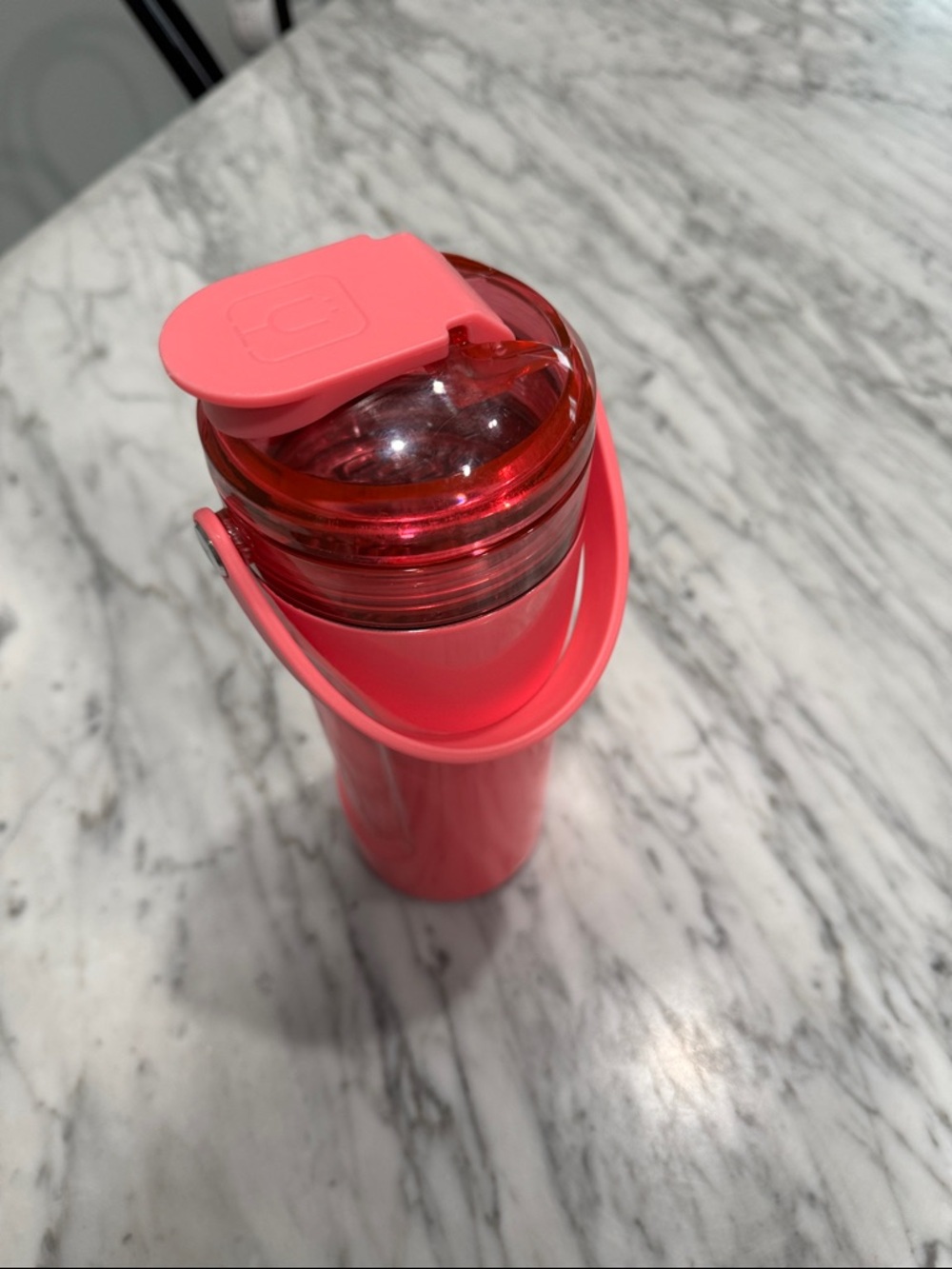 Pink Travel Bottle with Flip Cap and Carry Handle